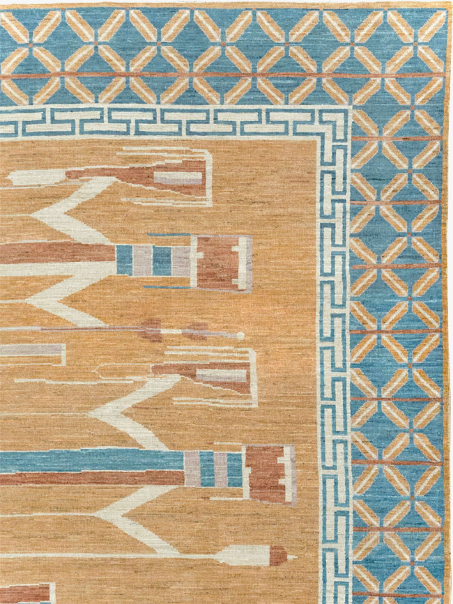 Modern East Turkestan Pictorial Khotan Room Size Carpet, No.32151 - Staging