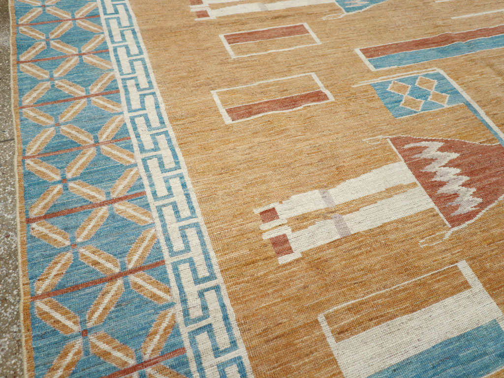 Modern East Turkestan Pictorial Khotan Room Size Carpet, No.32151 - Staging