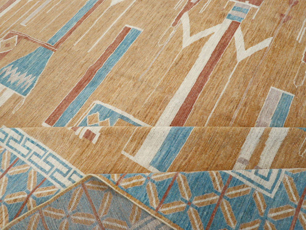 Modern East Turkestan Pictorial Khotan Room Size Carpet, No.32151 - Staging