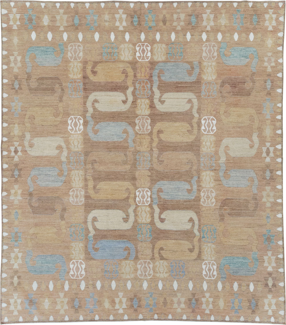 Modern East Turkestan Khotan Room Size Carpet, No.32157 - Staging