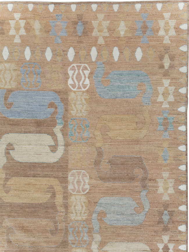 Modern East Turkestan Khotan Room Size Carpet, No.32157 - Staging