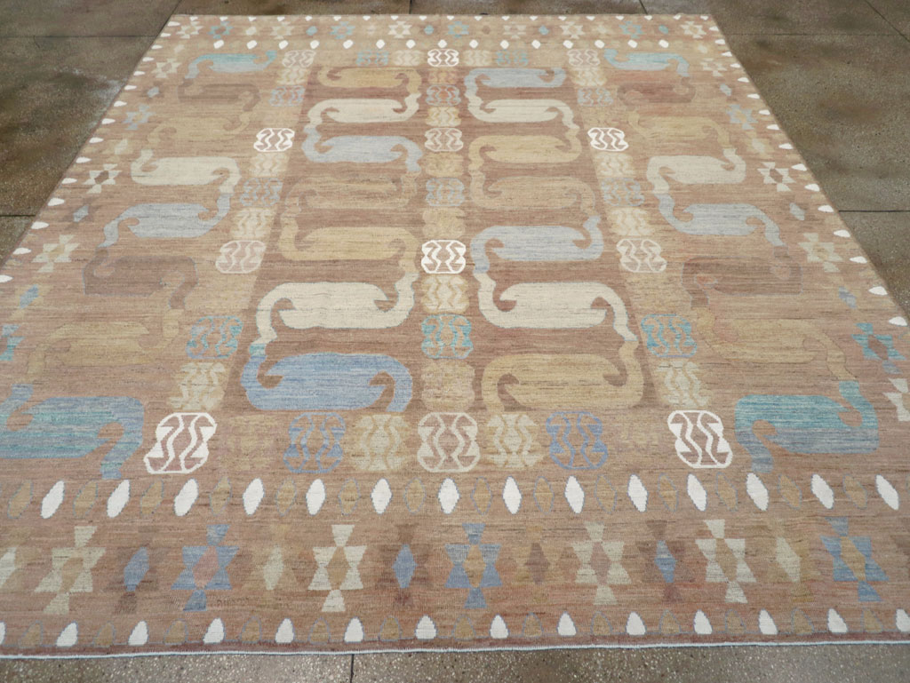 Modern East Turkestan Khotan Room Size Carpet, No.32157 - Staging