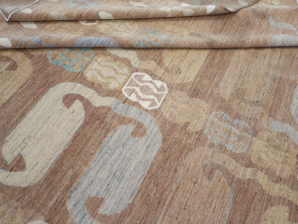 Modern East Turkestan Khotan Room Size Carpet, No.32157 - Staging