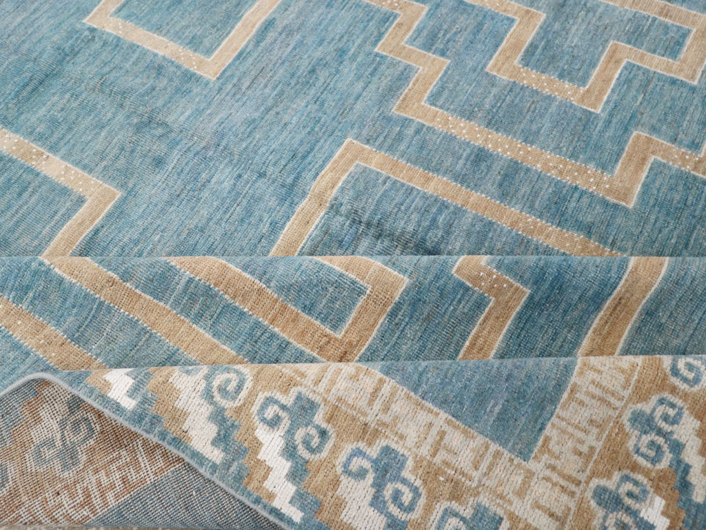 African Tuareg Inspired Modern East Turkestan Khotan Room Size Carpet, No.32160 - Staging