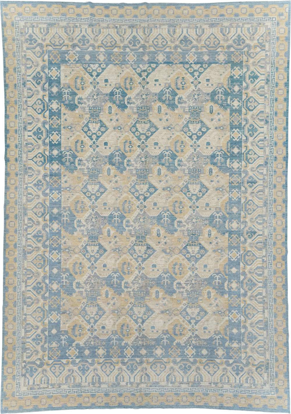 Modern East Turkestan Khotan Room Size Carpet, No.32161 - Staging