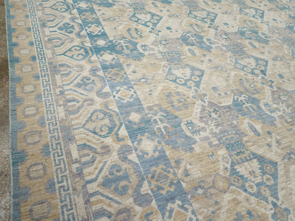 Modern East Turkestan Khotan Room Size Carpet, No.32161 - Staging