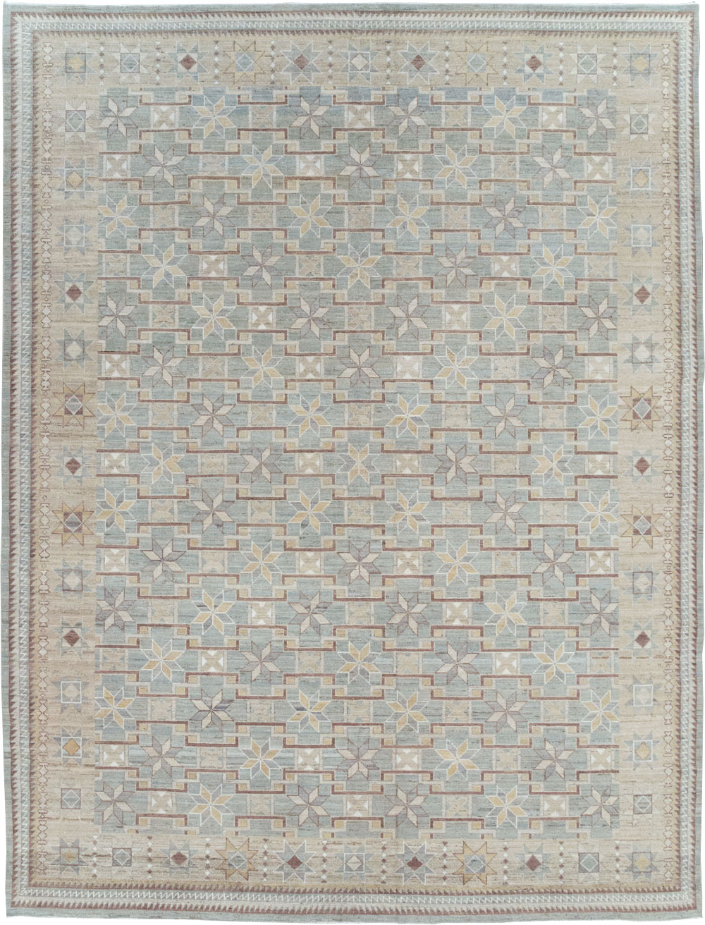 Modern East Turkestan Khotan Room Size Carpet, No.32164 - Staging