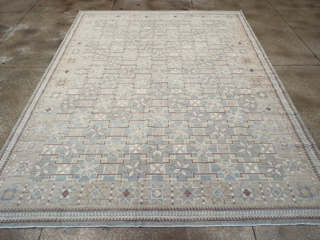 Modern East Turkestan Khotan Room Size Carpet, No.32164 - Staging