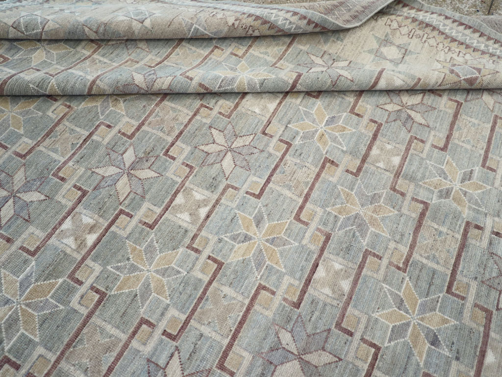 Modern East Turkestan Khotan Room Size Carpet, No.32164 - Staging