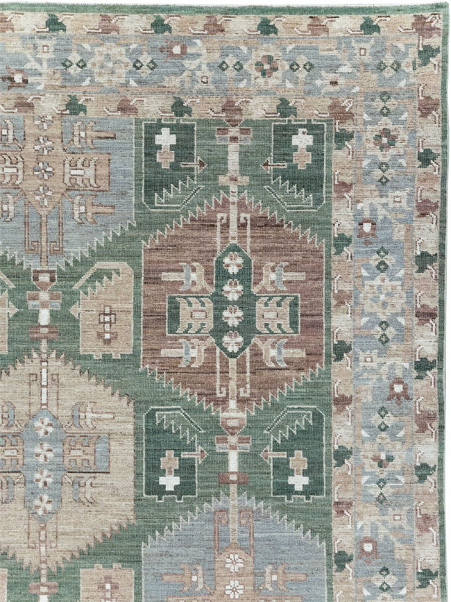 Modern East Turkestan Khotan Small Room Size Carpet, No.32165 - Staging