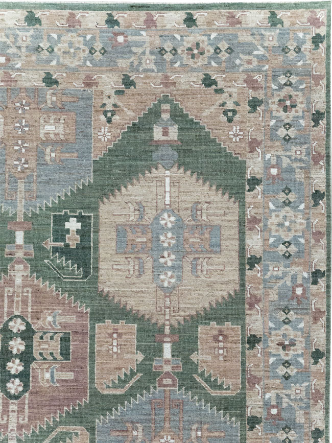 Modern East Turkestan Khotan Small Room Size Carpet, No.32165 - Staging