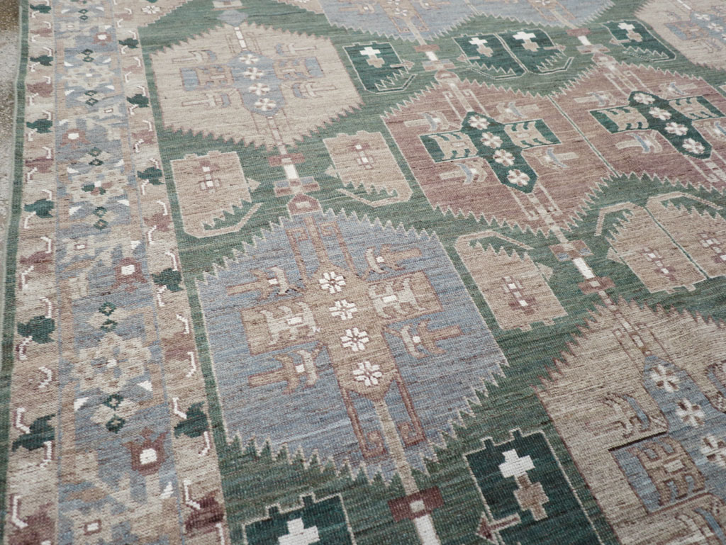 Modern East Turkestan Khotan Small Room Size Carpet, No.32165 - Staging