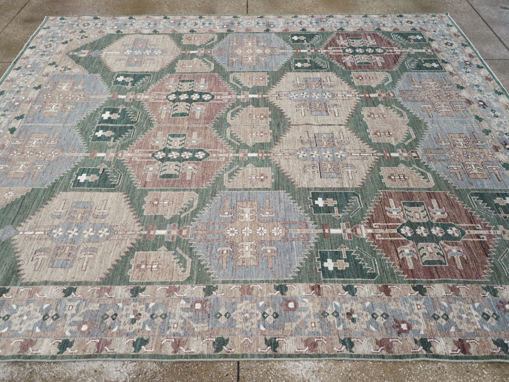 Modern East Turkestan Khotan Small Room Size Carpet, No.32165 - Staging