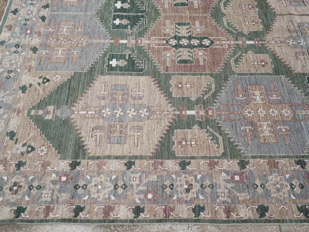 Modern East Turkestan Khotan Small Room Size Carpet, No.32165 - Staging