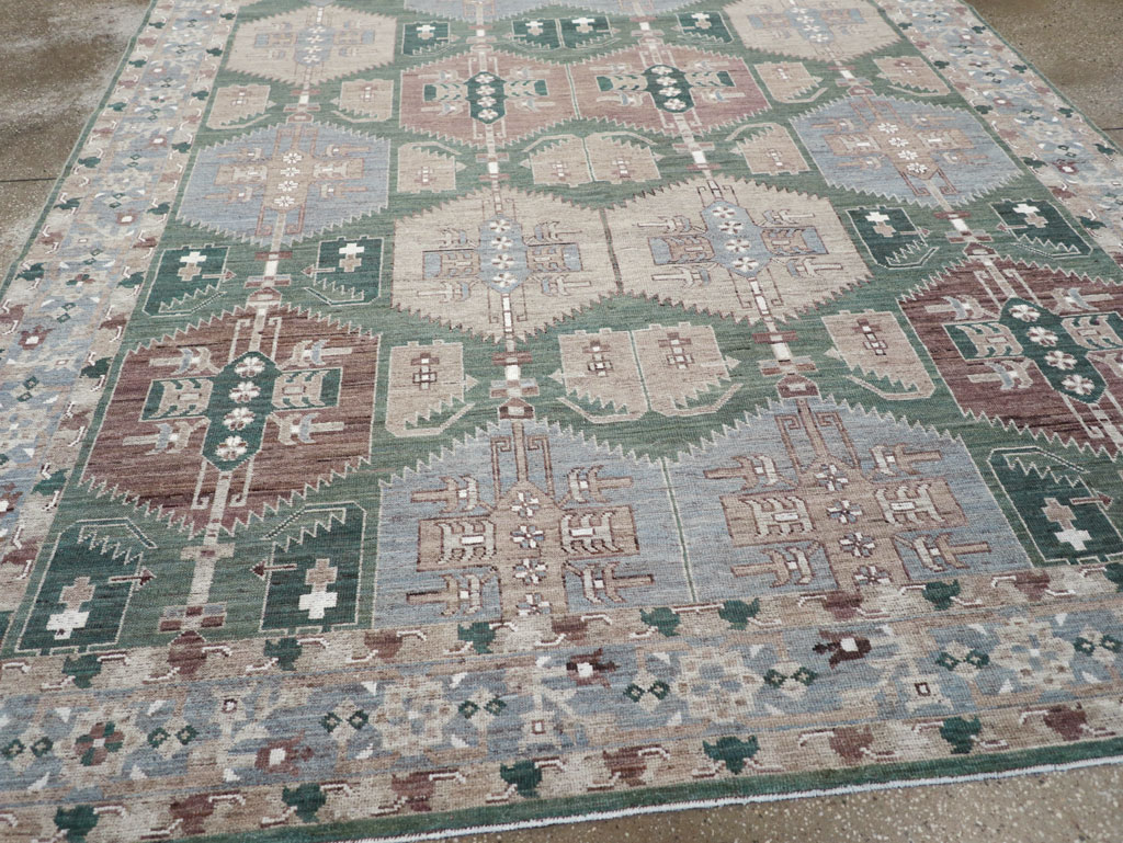 Modern East Turkestan Khotan Small Room Size Carpet, No.32165 - Staging