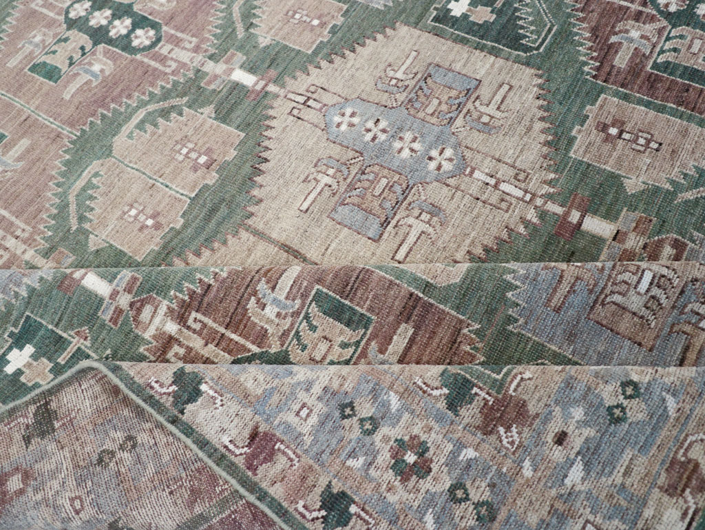 Modern East Turkestan Khotan Small Room Size Carpet, No.32165 - Staging