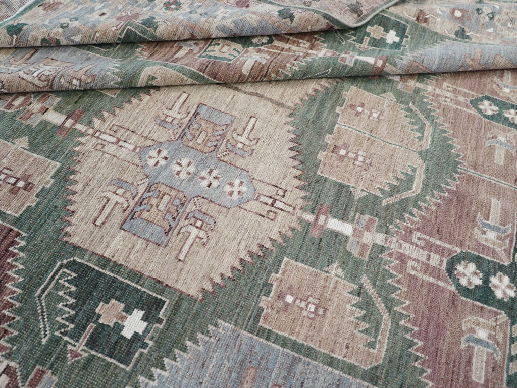 Modern East Turkestan Khotan Small Room Size Carpet, No.32165 - Staging