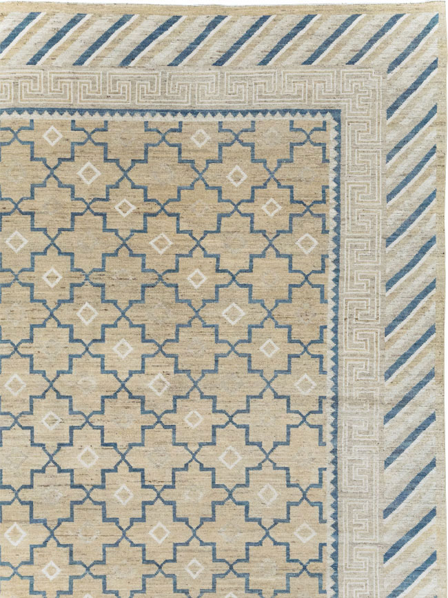 Modern East Turkestan Khotan Large Room Size Carpet, No.32166 - Staging