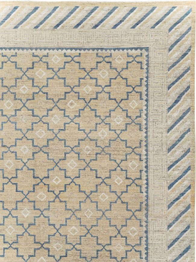 Modern East Turkestan Khotan Large Room Size Carpet, No.32166 - Staging