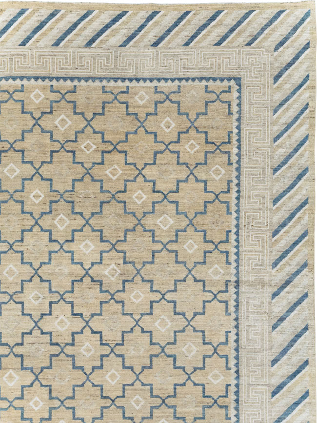 Modern East Turkestan Khotan Large Room Size Carpet, No.32166 - Staging