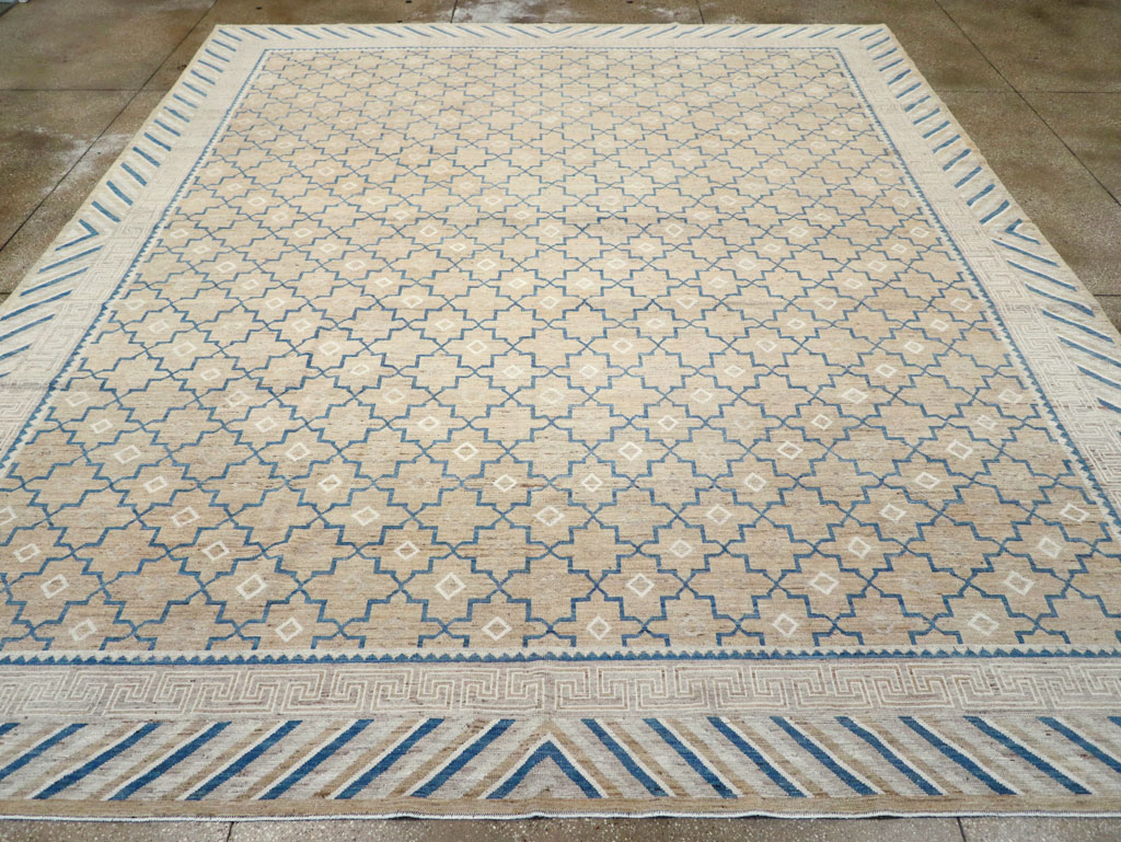 Modern East Turkestan Khotan Large Room Size Carpet, No.32166 - Staging