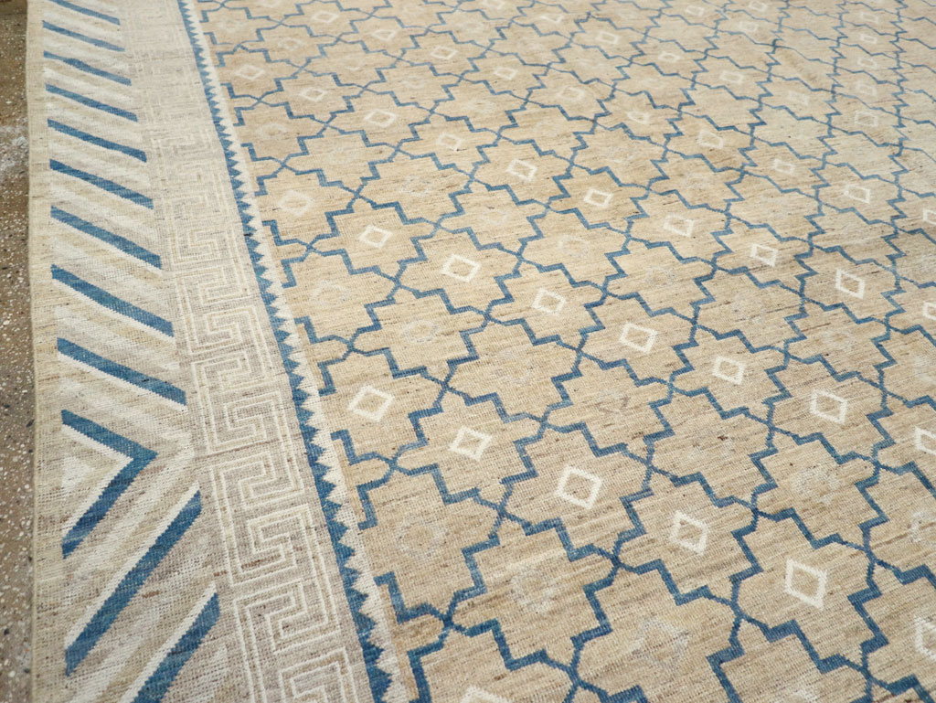 Modern East Turkestan Khotan Large Room Size Carpet, No.32166 - Staging