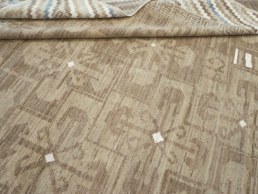 Modern East Turkestan Khotan Room Size Carpet, No.32168 - Staging