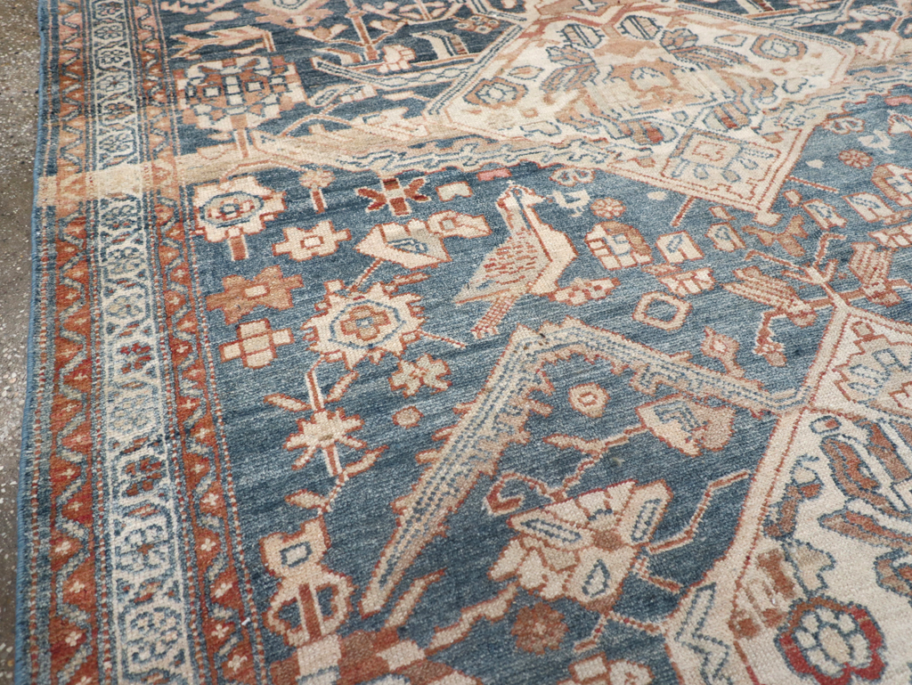 Antique Persian Bakhtiari Gallery Carpet, No.32184 - Staging