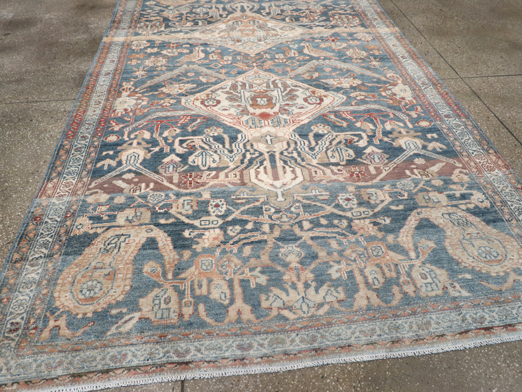 Antique Persian Bakhtiari Gallery Carpet, No.32184 - Staging