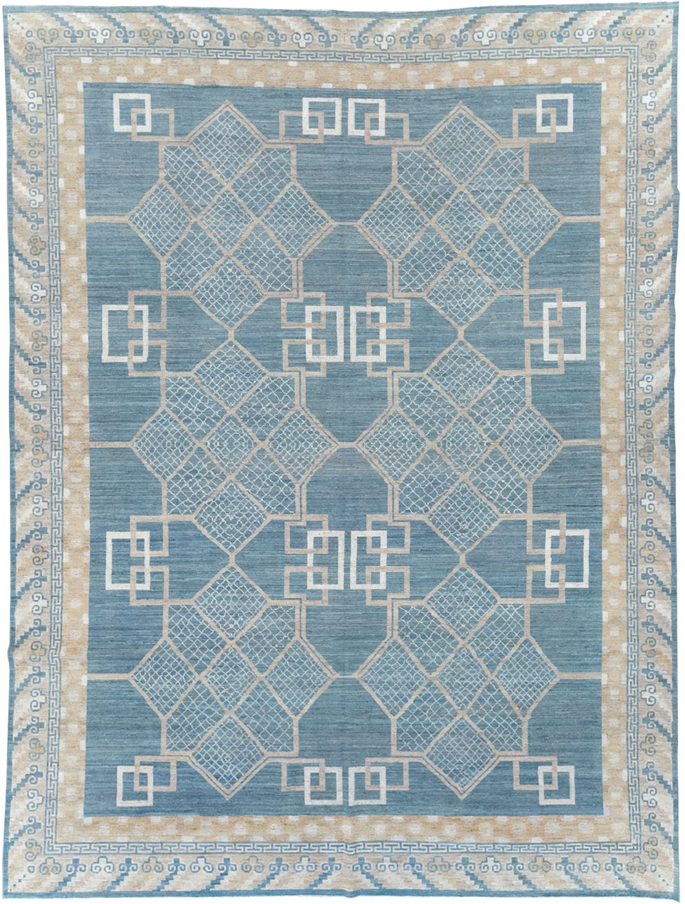 Modern East Turkestan Khotan Room Size Carpet, No.32186 - Staging