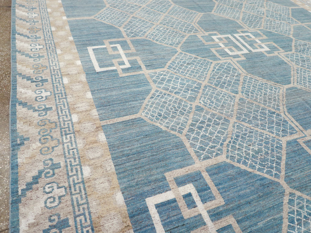 Modern East Turkestan Khotan Room Size Carpet, No.32186 - Staging