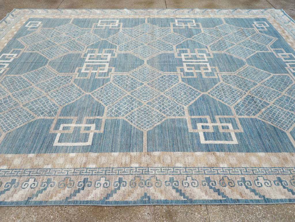 Modern East Turkestan Khotan Room Size Carpet, No.32186 - Staging