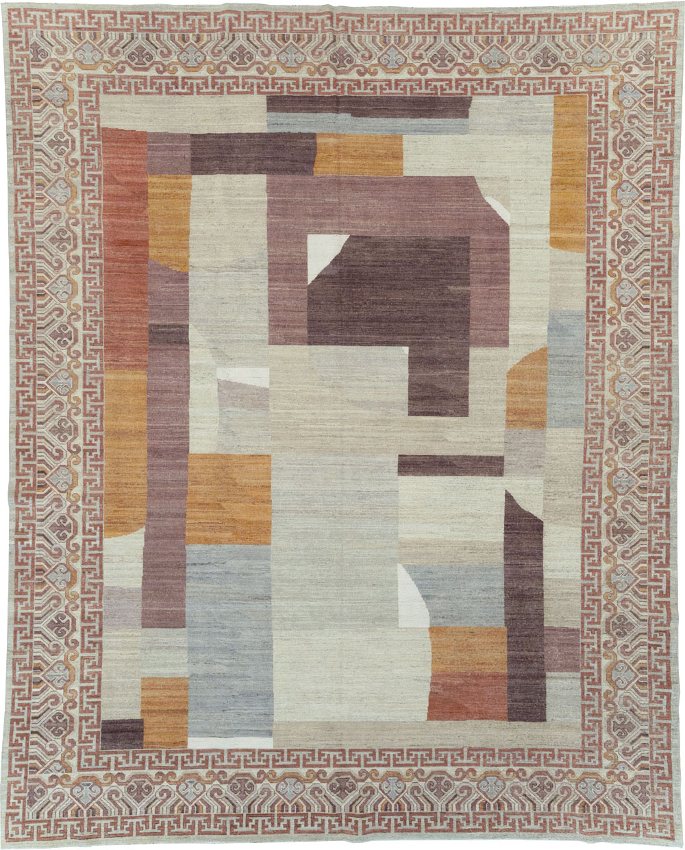 Modern East Turkestan Khotan Room Size Carpet, No.32190 - Staging
