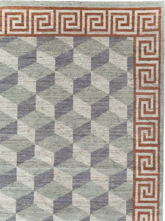 Modern East Turkestan Khotan Room Size Carpet, No.32191 - Staging