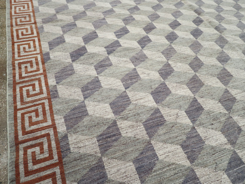 Modern East Turkestan Khotan Room Size Carpet, No.32191 - Staging