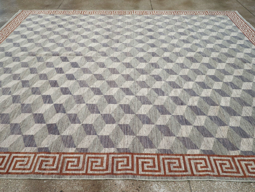 Modern East Turkestan Khotan Room Size Carpet, No.32191 - Staging