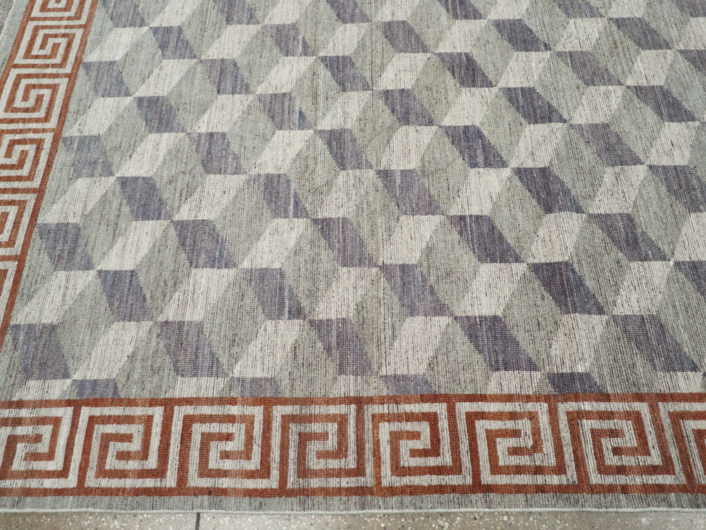 Modern East Turkestan Khotan Room Size Carpet, No.32191 - Staging