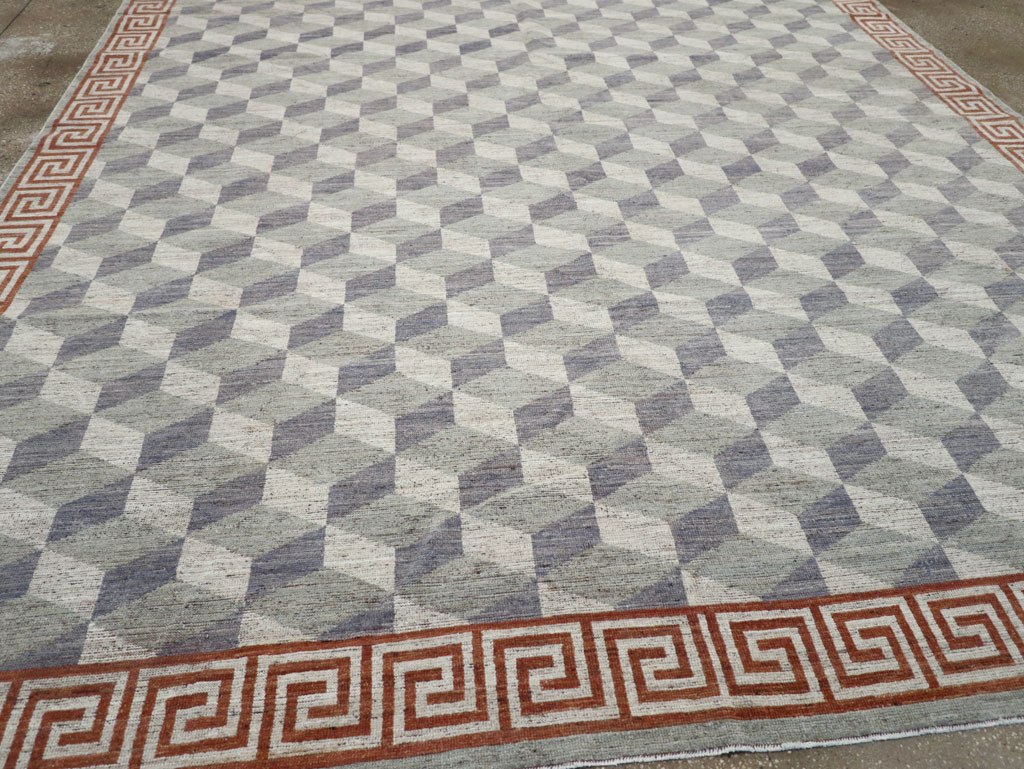 Modern East Turkestan Khotan Room Size Carpet, No.32191 - Staging