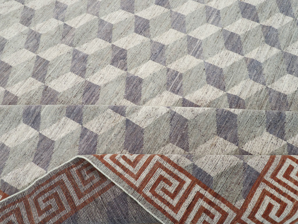 Modern East Turkestan Khotan Room Size Carpet, No.32191 - Staging