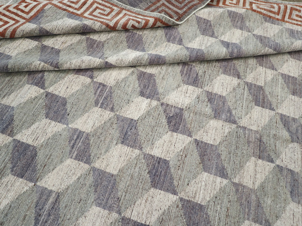 Modern East Turkestan Khotan Room Size Carpet, No.32191 - Staging