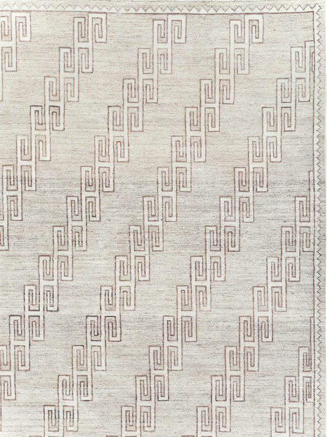 Contemporary East Turkestan Khotan Room Size Carpet, No.32193 - Staging
