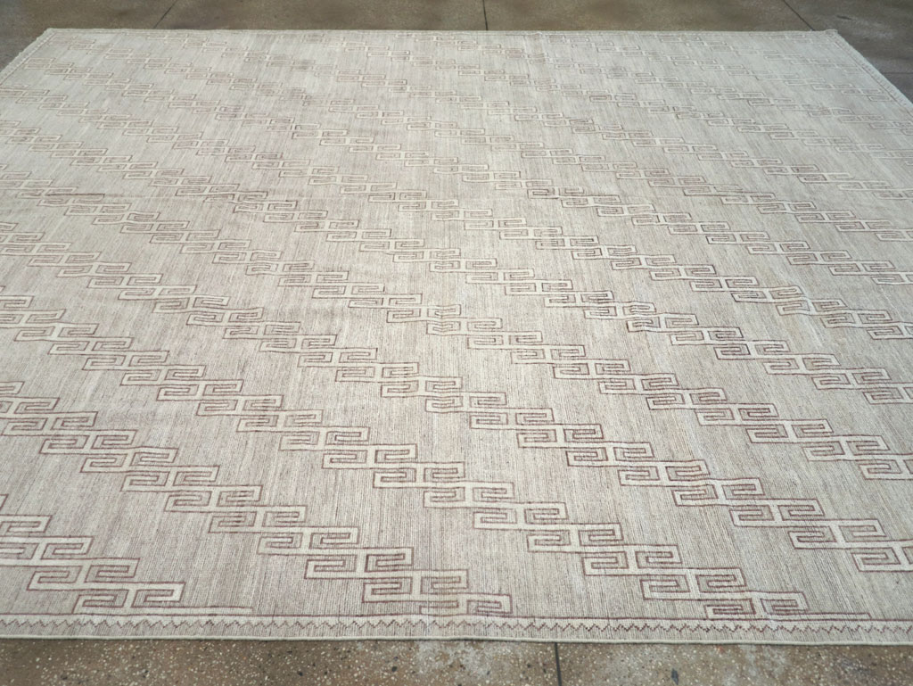Contemporary East Turkestan Khotan Room Size Carpet, No.32193 - Staging