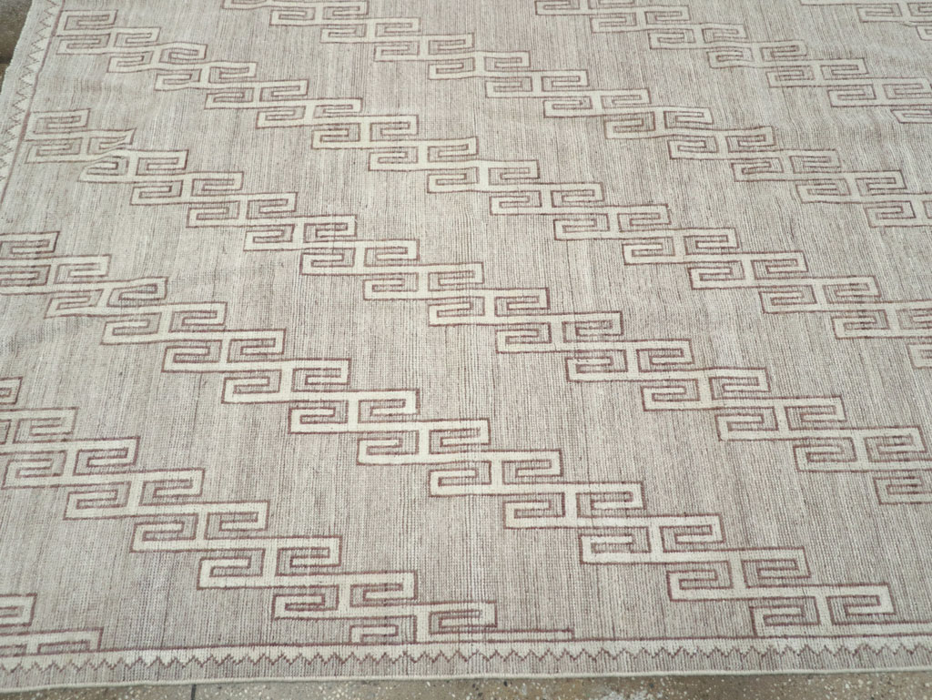 Contemporary East Turkestan Khotan Room Size Carpet, No.32193 - Staging