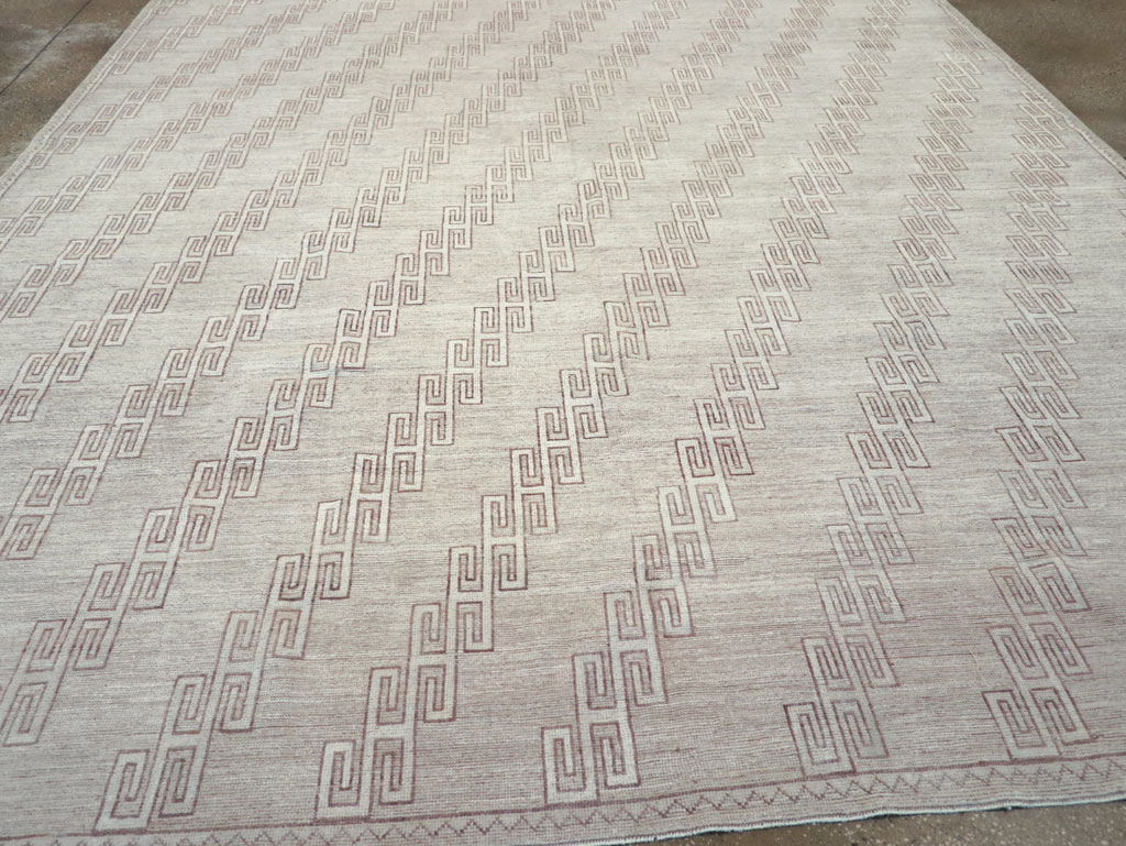 Contemporary East Turkestan Khotan Room Size Carpet, No.32193 - Staging