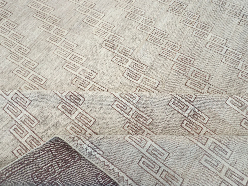 Contemporary East Turkestan Khotan Room Size Carpet, No.32193 - Staging