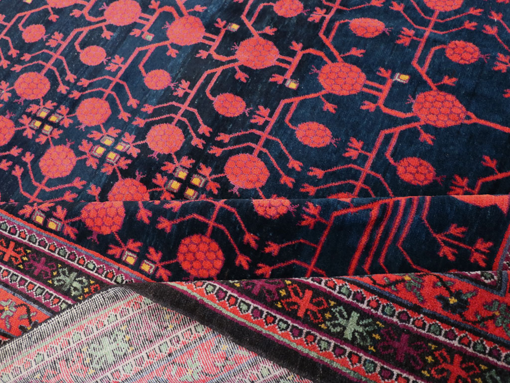 Antique East Turkestan Khotan Long and Narrow Gallery Carpet, No.32195 - Staging