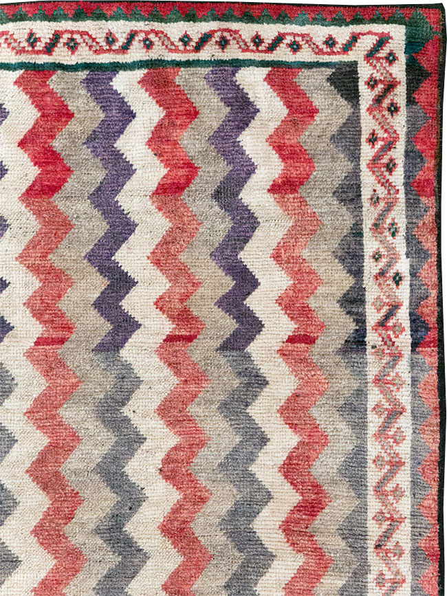 Vintage Persian Gabbeh Throw Rug, No.32198 - Staging