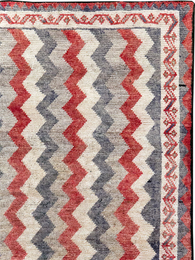 Vintage Persian Gabbeh Throw Rug, No.32198 - Staging