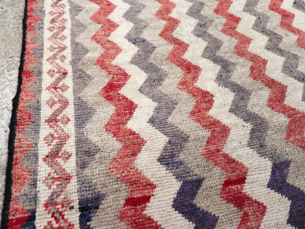 Vintage Persian Gabbeh Throw Rug, No.32198 - Staging