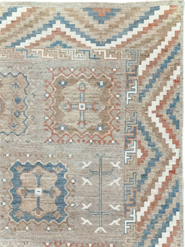 Modern East Turkestan Khotan Small Room Size Carpet, No.32205 - Staging
